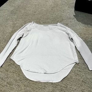 white scoop neck sweater